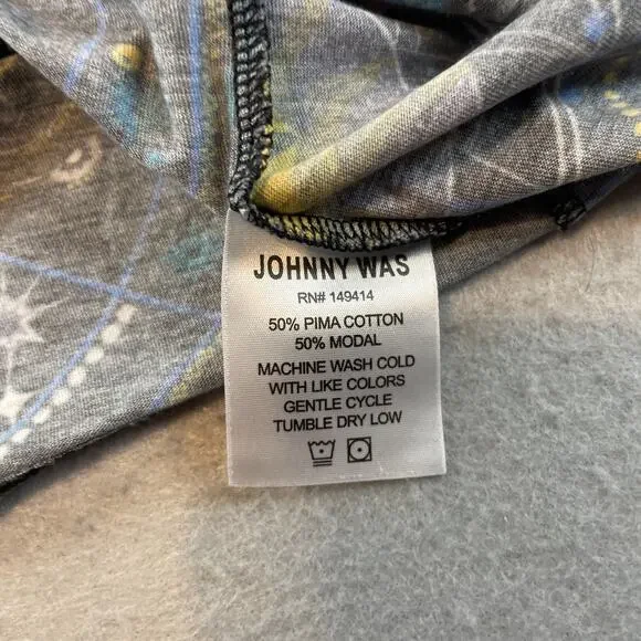 Johnny Was Celestial Space Womens Sz XS Sleep Dress Tank Blue - Picture 6 of 10